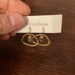 Never Worn Arist-Made Light Blue Dangle Earrings